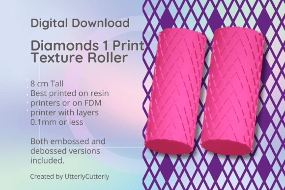 Download Diamonds 1 Texture Roller, Digital File- - Premium Resources