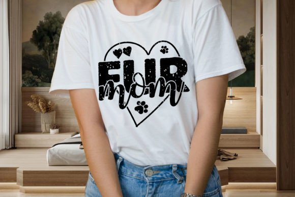 Download Fur Mom Heart SVG Dog Lover Sublimation - Premium Resources