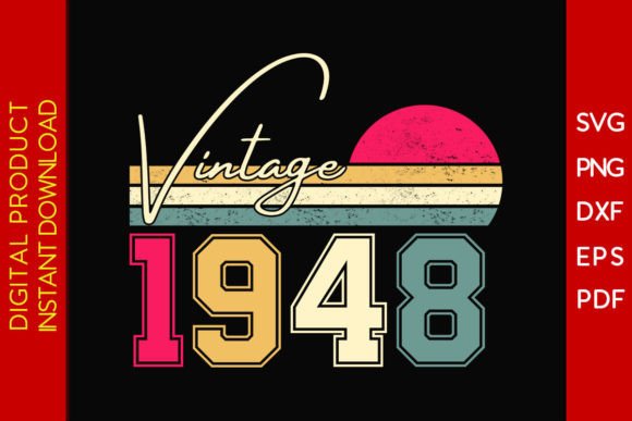 Download Vintage Classic Born in 1948 Birthday - 1948 Collection